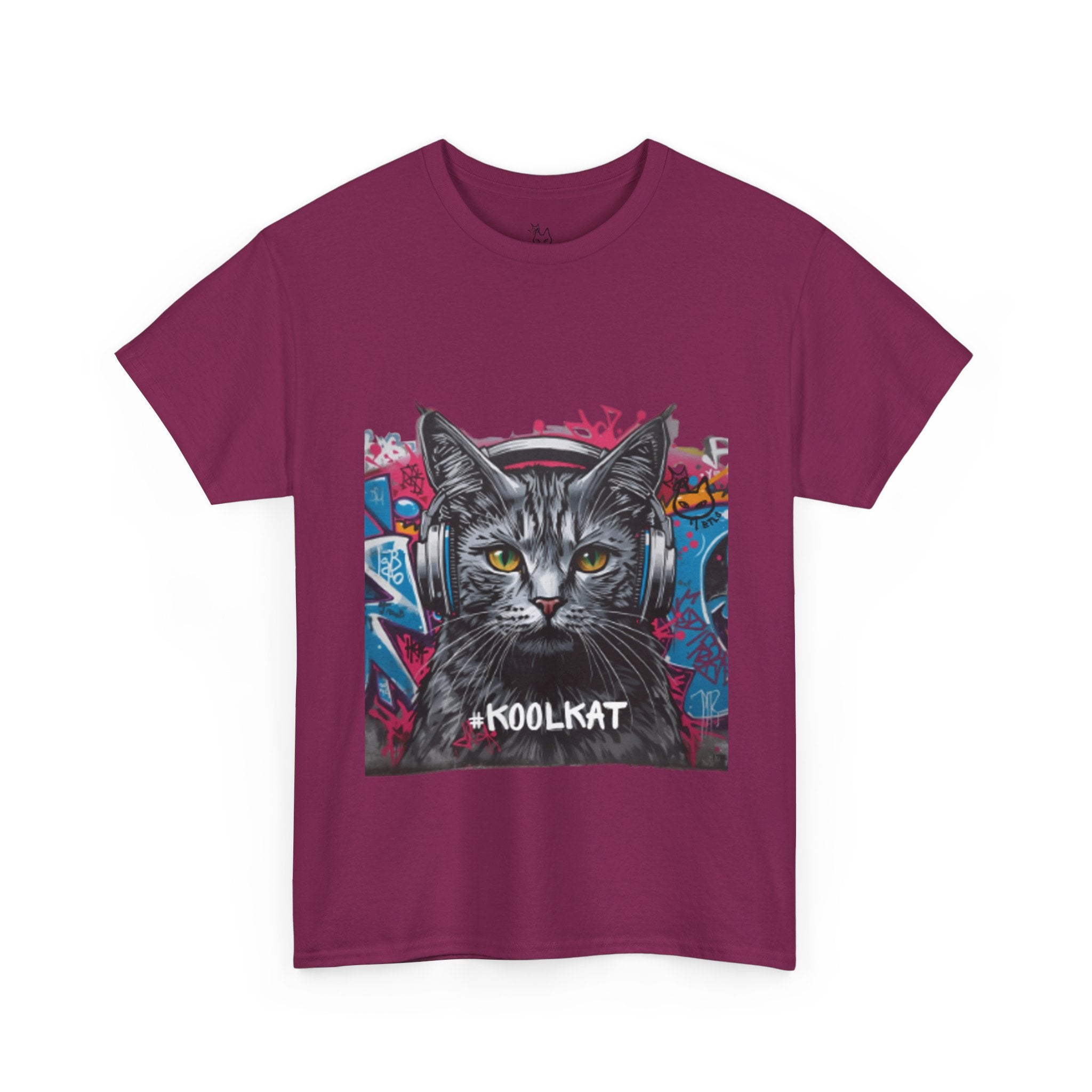 Kool Kat Graphic Tee - Stylish Unisex Heavy Cotton T-Shirt with a Cool Cat Design