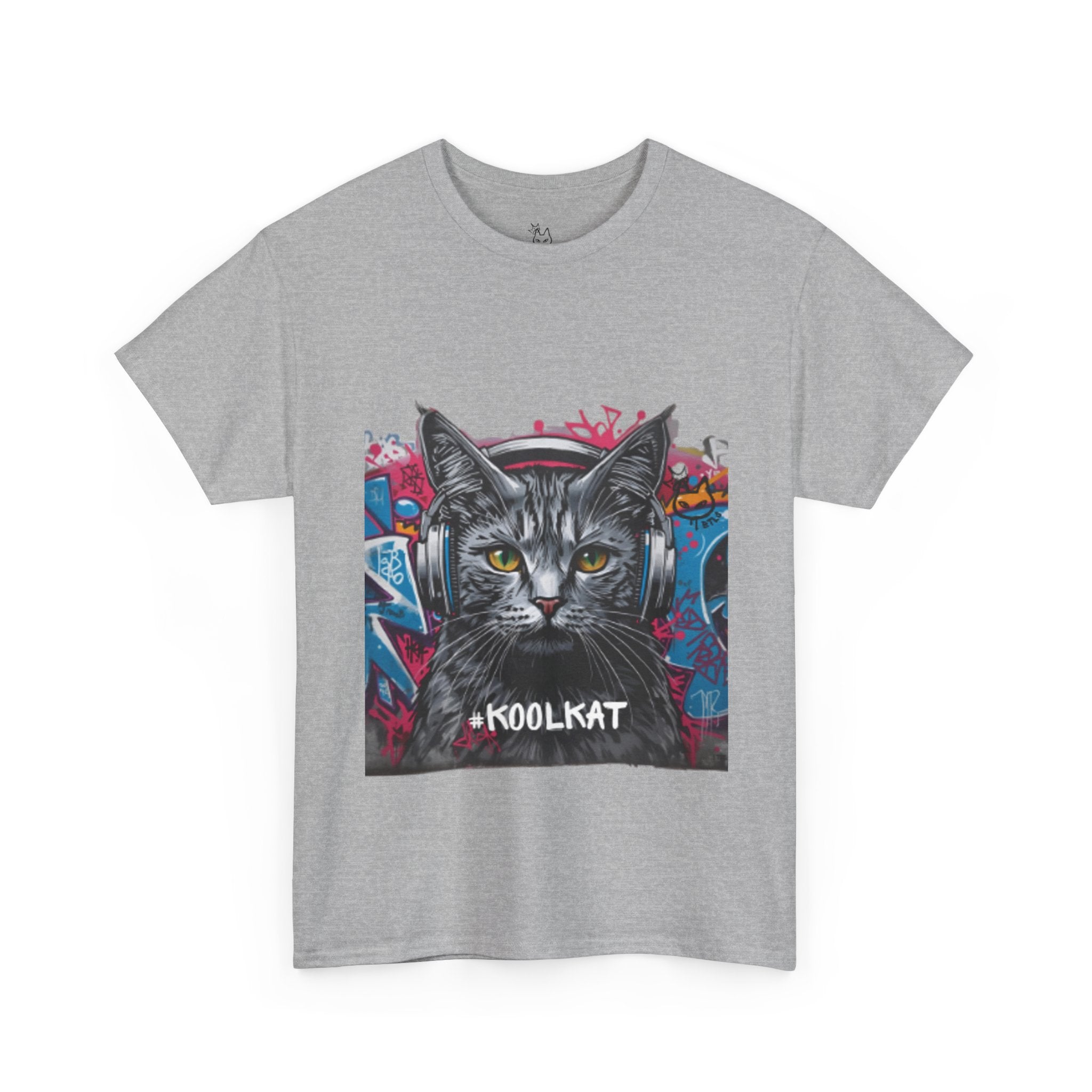 Kool Kat Graphic Tee - Stylish Unisex Heavy Cotton T-Shirt with a Cool Cat Design