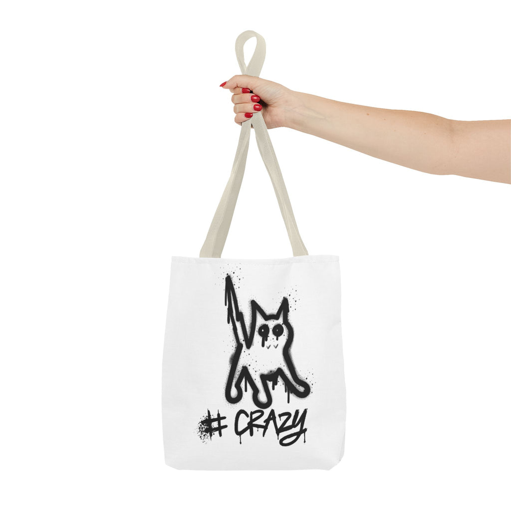 Crazy Cat Tote Bag - Whimsical AOP Design for Cat Lovers