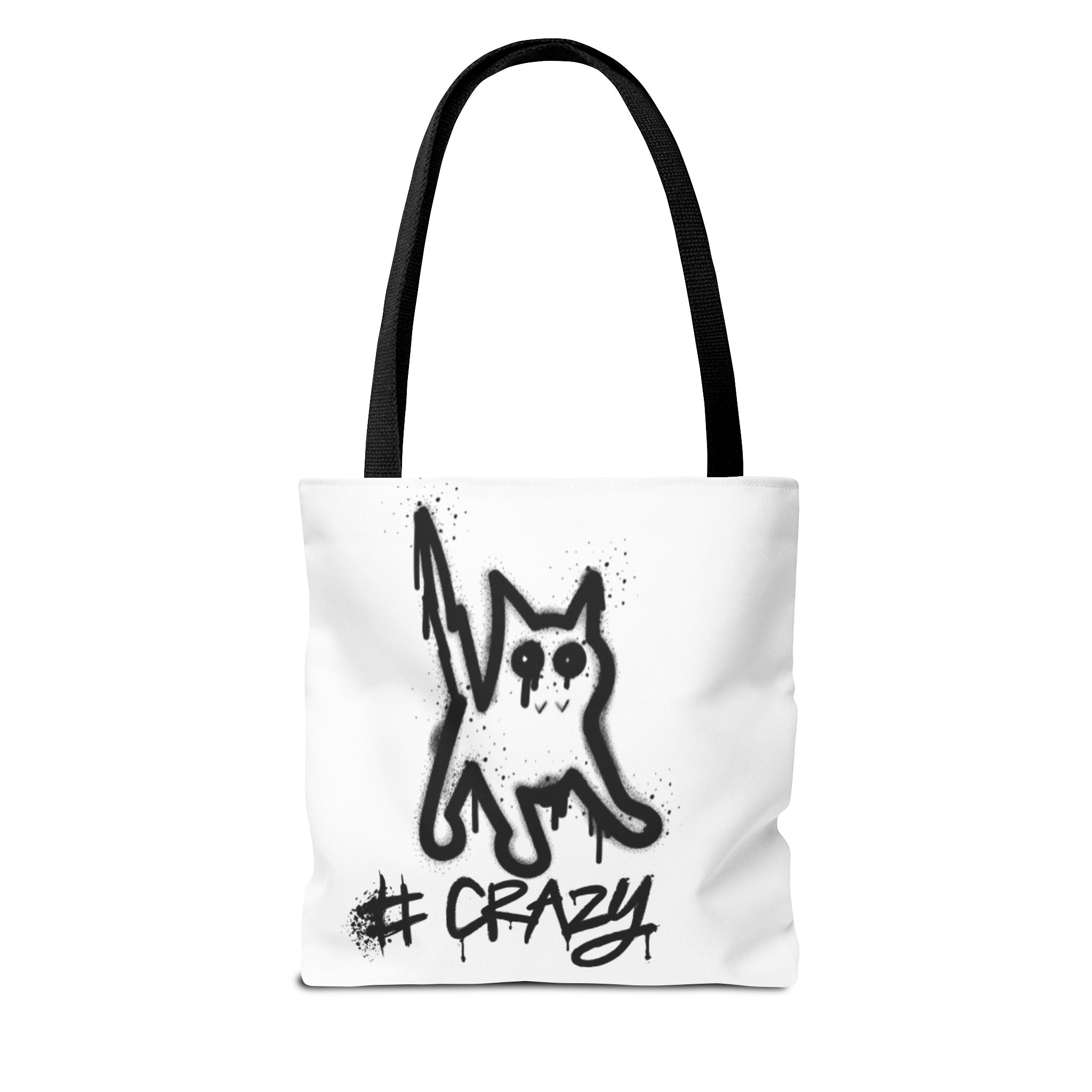 Crazy Cat Tote Bag - Whimsical AOP Design for Cat Lovers