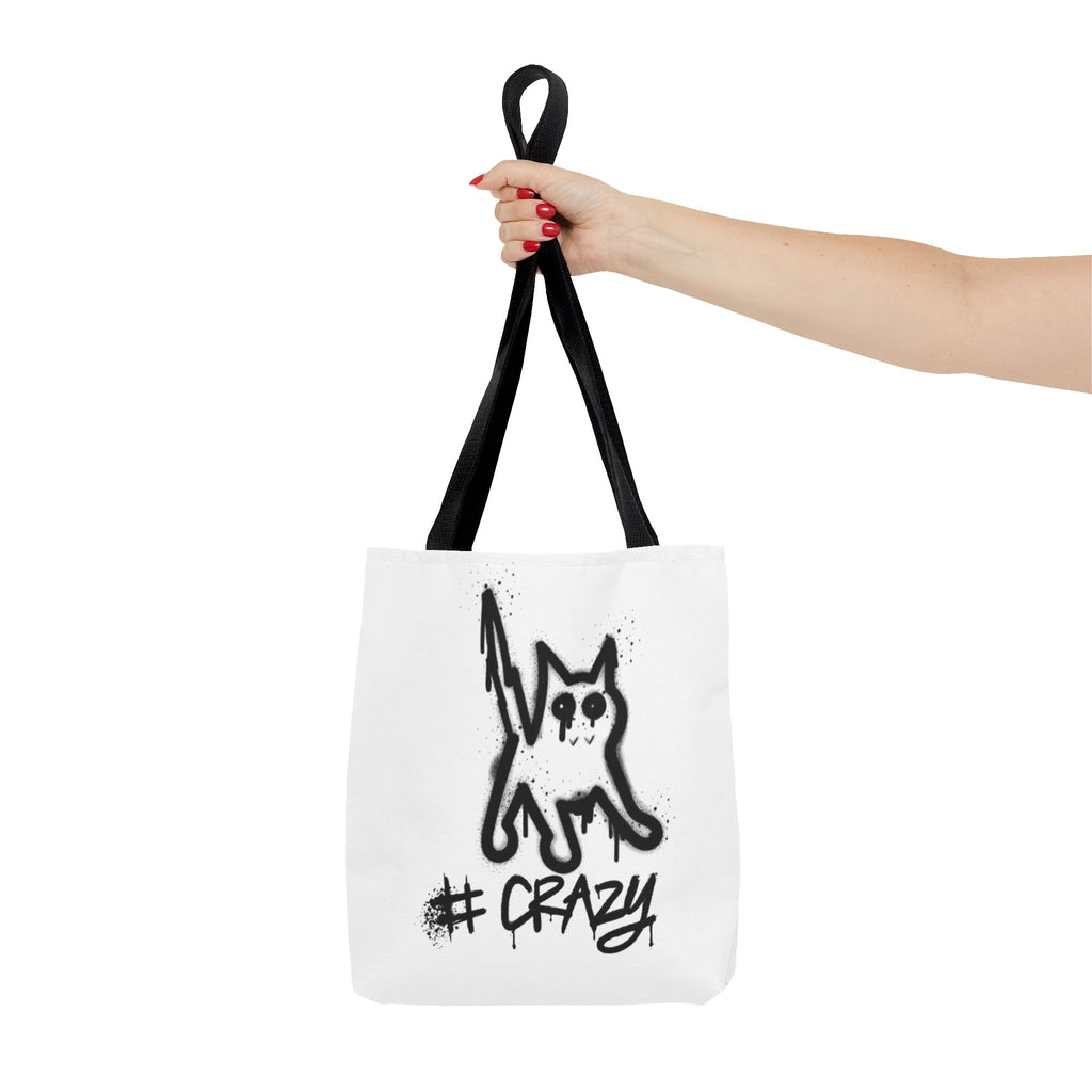 Crazy Cat Tote Bag - Whimsical AOP Design for Cat Lovers