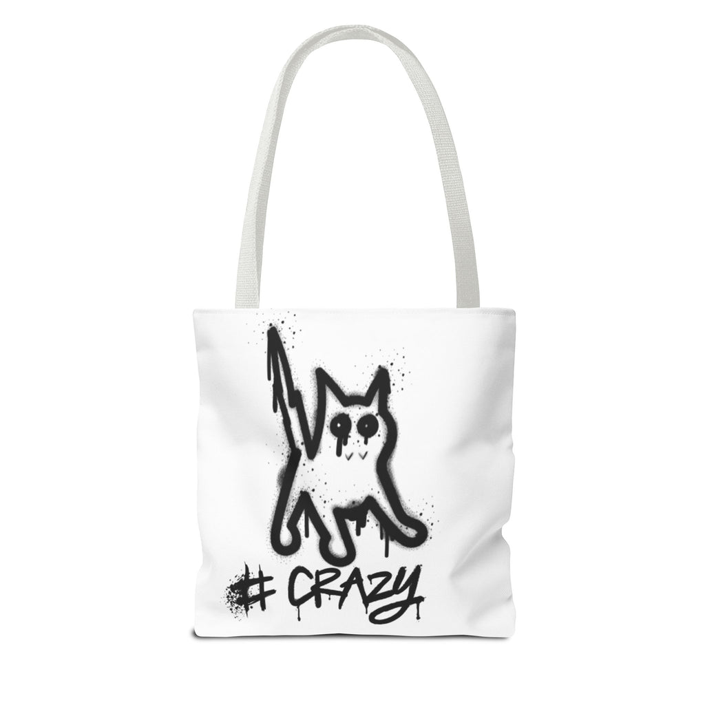 Crazy Cat Tote Bag - Whimsical AOP Design for Cat Lovers