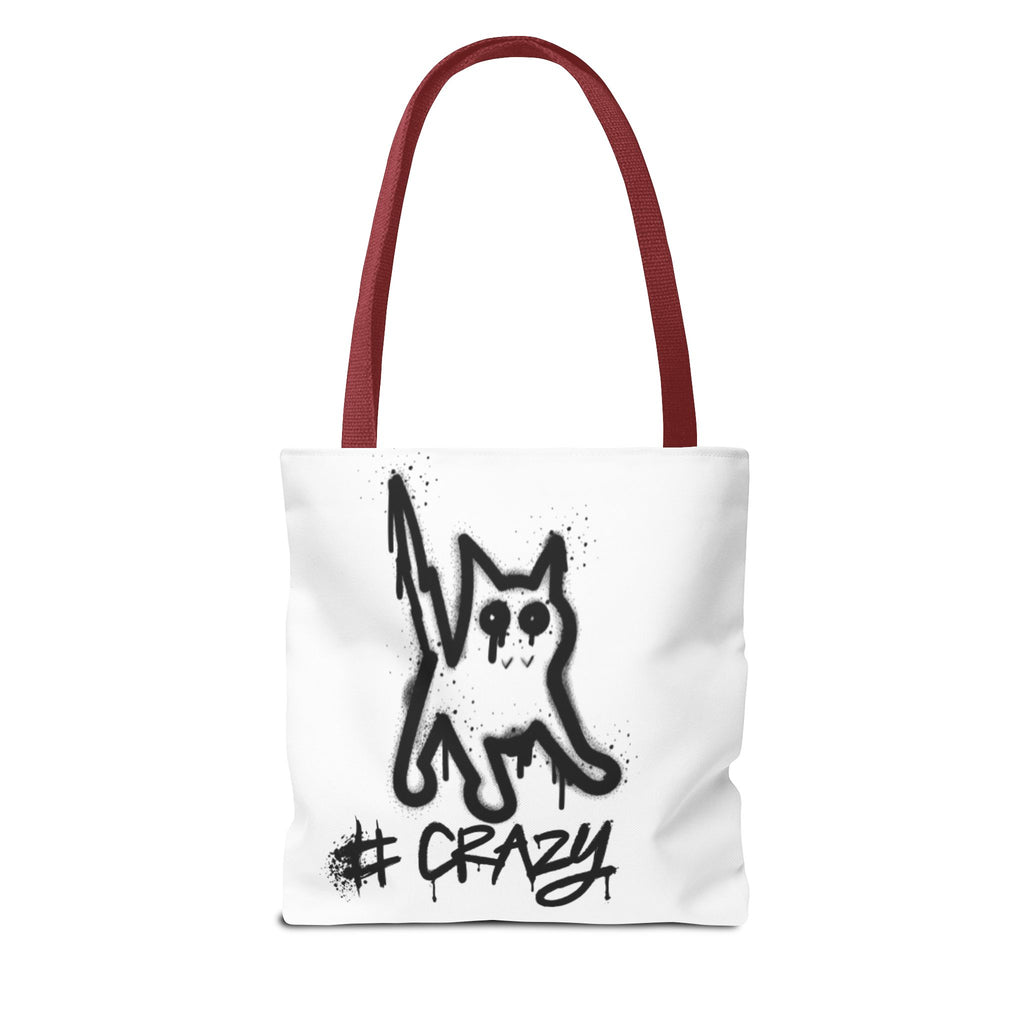 Crazy Cat Tote Bag - Whimsical AOP Design for Cat Lovers