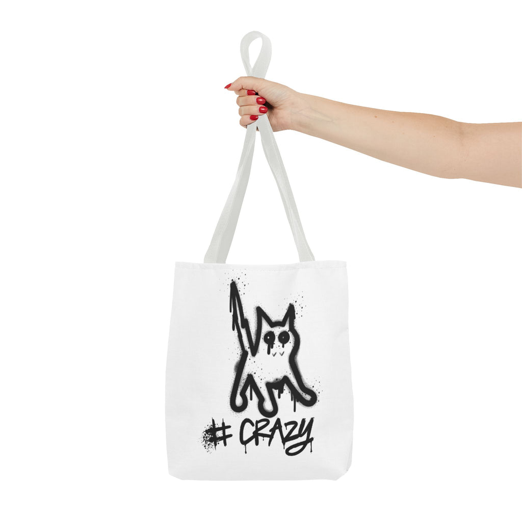 Crazy Cat Tote Bag - Whimsical AOP Design for Cat Lovers