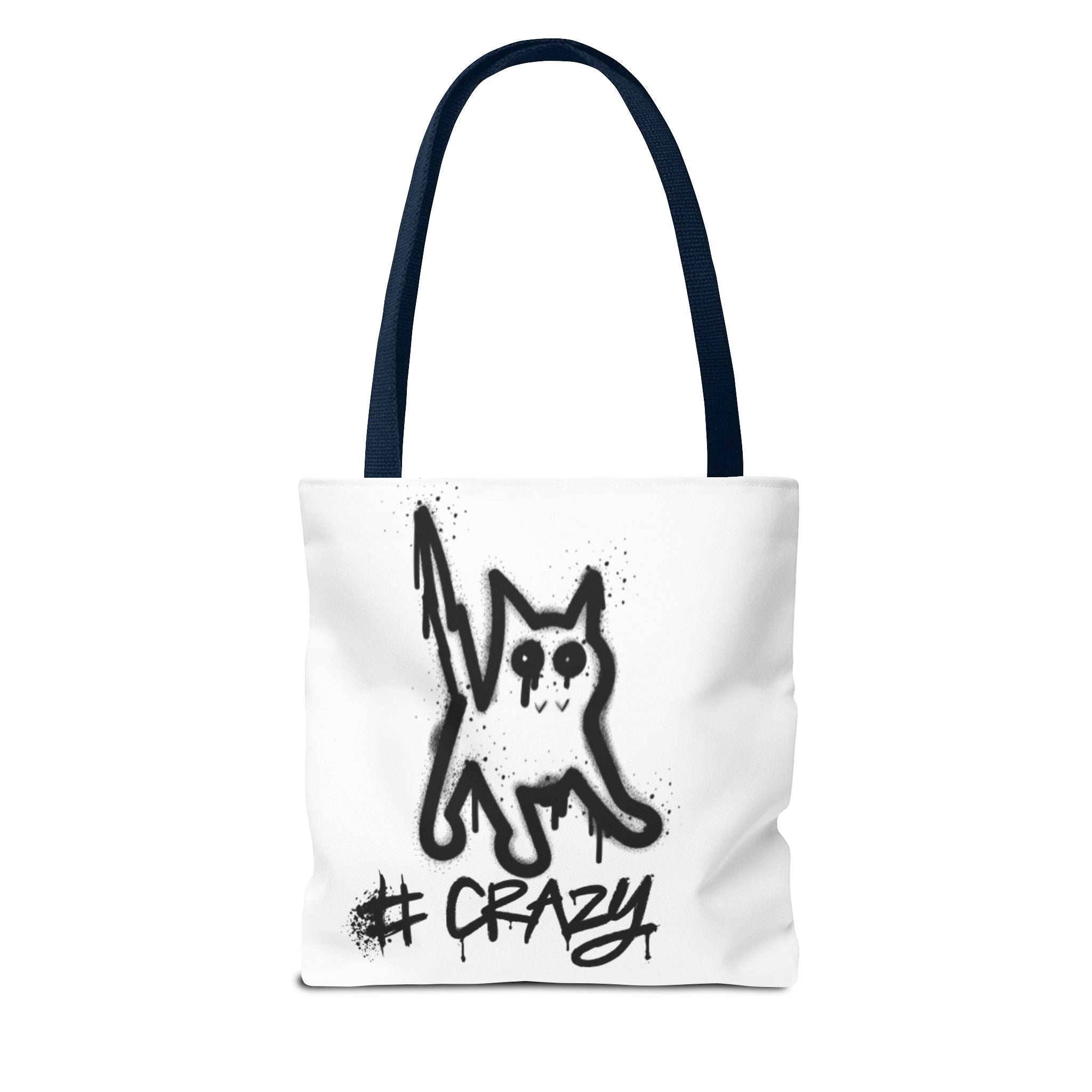 Crazy Cat Tote Bag - Whimsical AOP Design for Cat Lovers