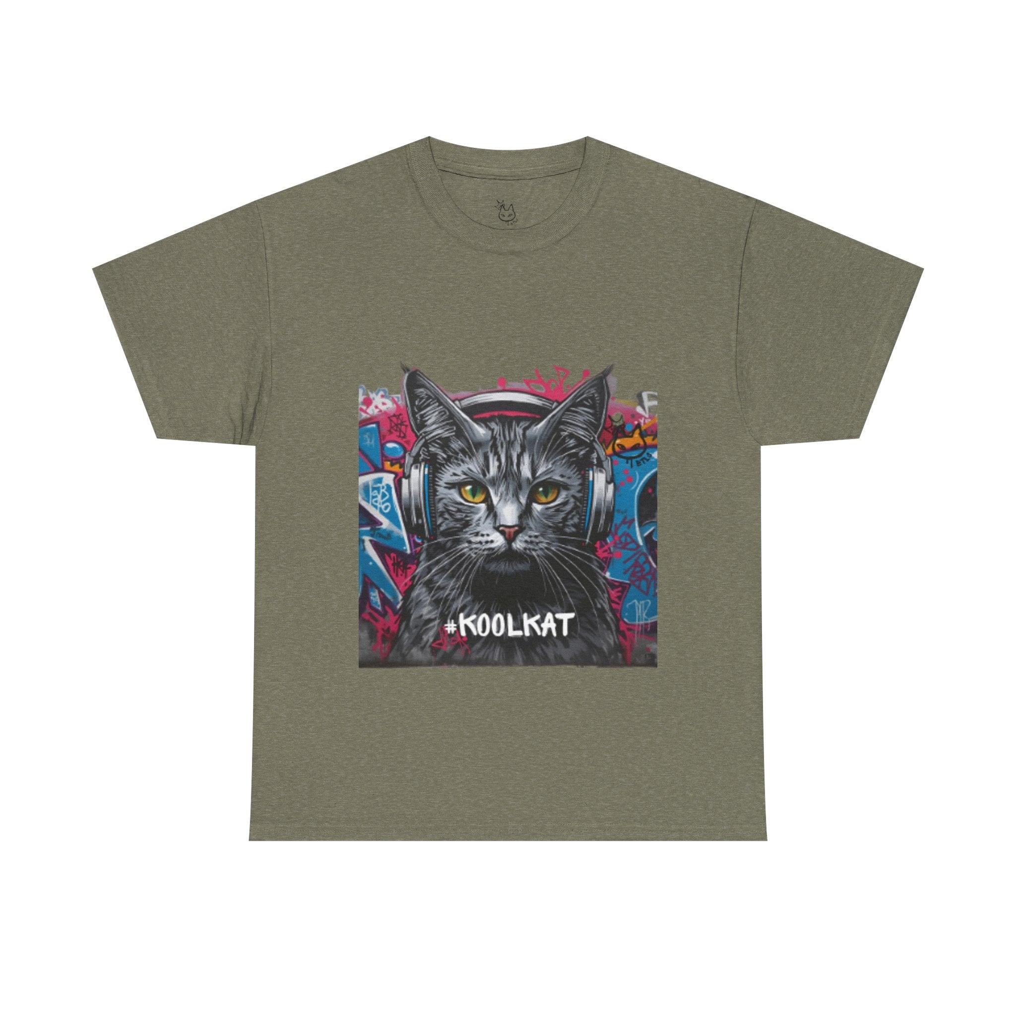 Kool Kat Graphic Tee - Stylish Unisex Heavy Cotton T-Shirt with a Cool Cat Design