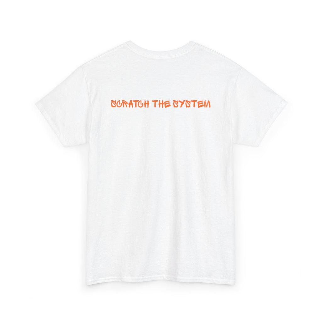 Cool Cat Unisex Heavy Cotton Tee - "Scratch the System" Graphic Tee
