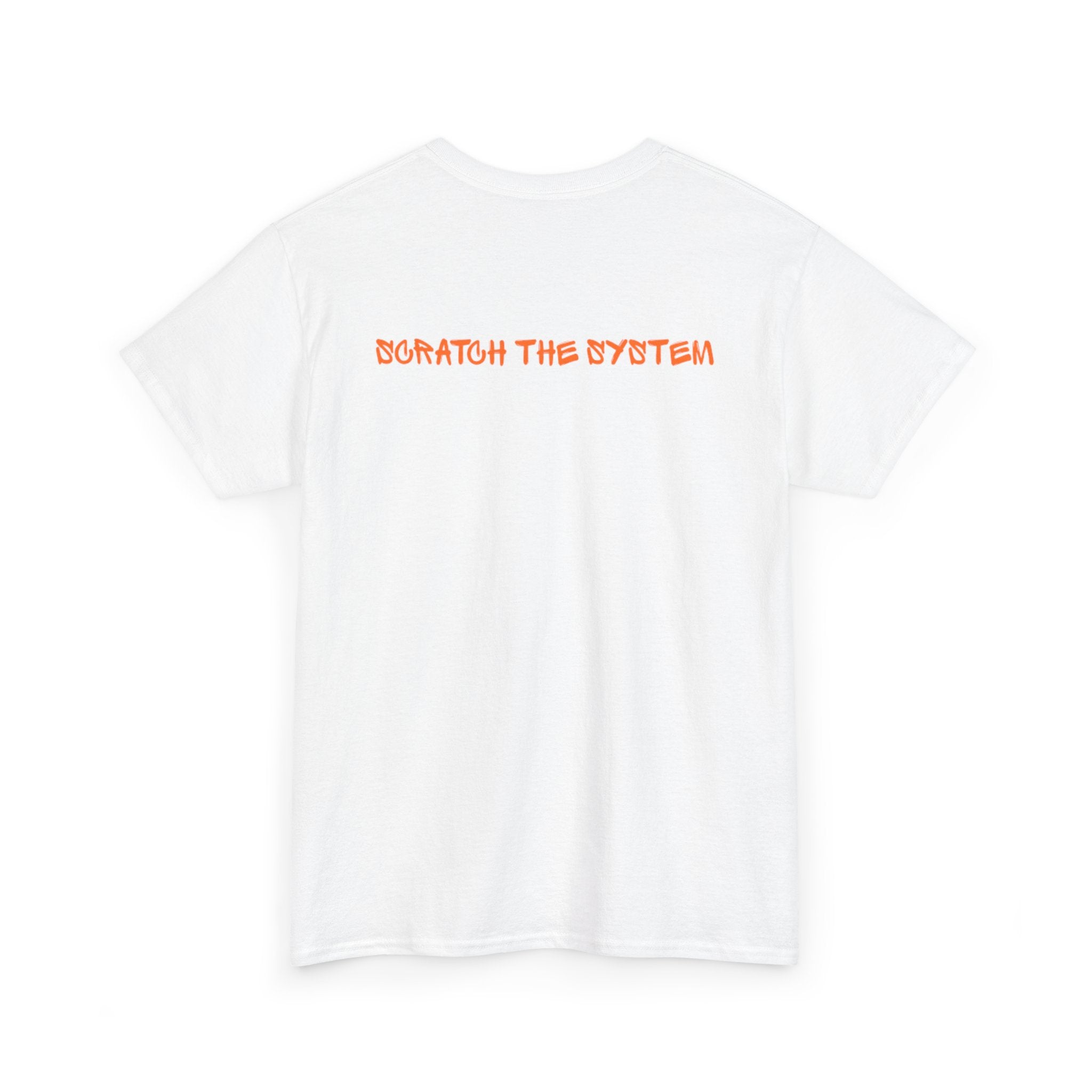 Cool Cat Unisex Heavy Cotton Tee - "Scratch the System" Graphic Tee
