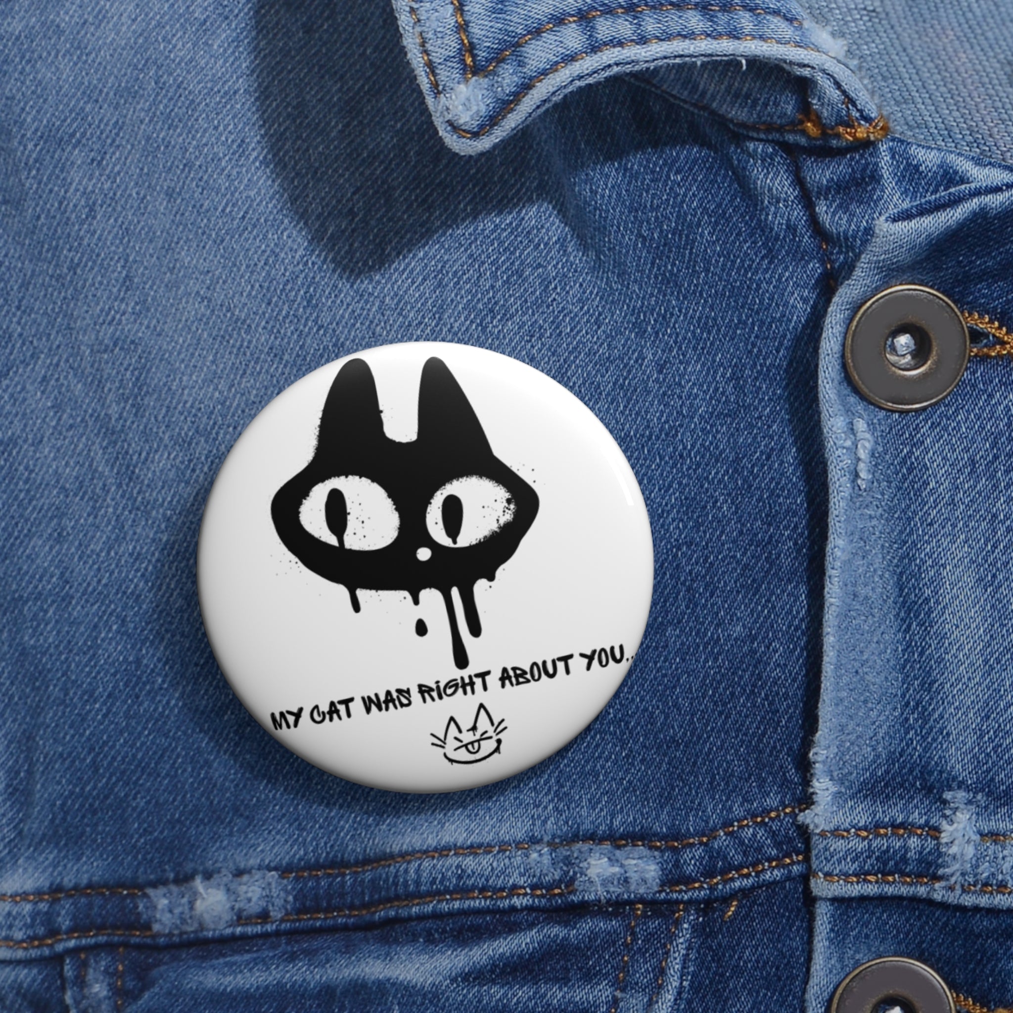 Custom Cat Pin Button - Perfect for Cat Lovers and Pet Enthusiasts