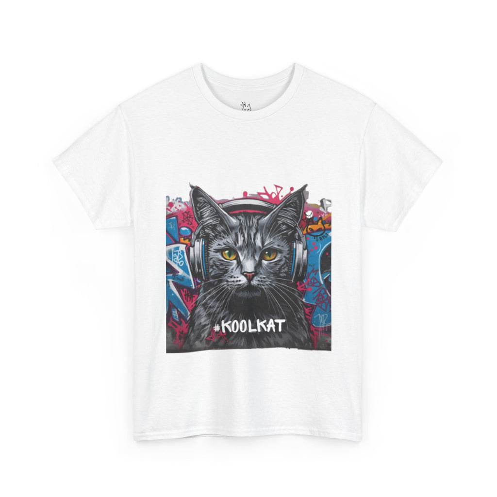 Kool Kat Graphic Tee - Stylish Unisex Heavy Cotton T-Shirt with a Cool Cat Design