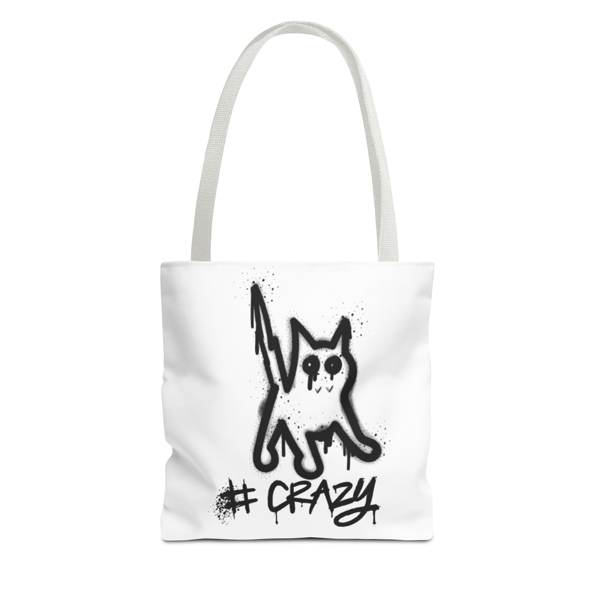 Crazy Cat Tote Bag - Whimsical AOP Design for Cat Lovers