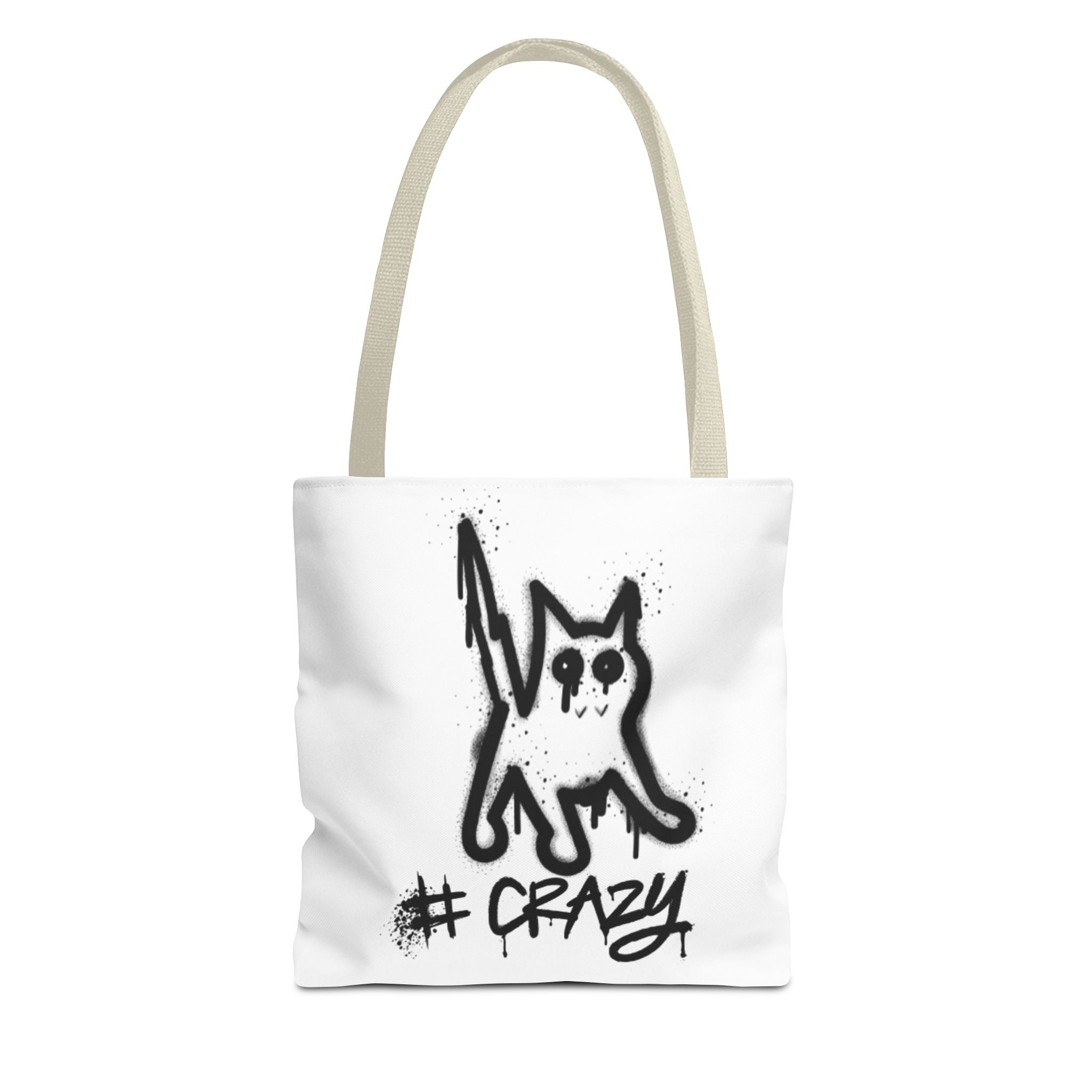 Crazy Cat Tote Bag - Whimsical AOP Design for Cat Lovers
