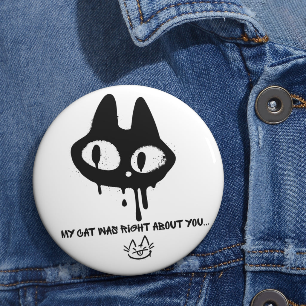 Custom Cat Pin Button - Perfect for Cat Lovers and Pet Enthusiasts