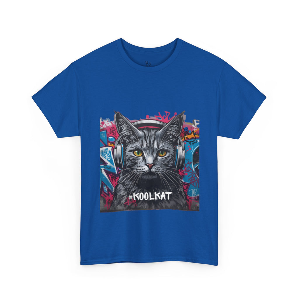 Kool Kat Graphic Tee - Stylish Unisex Heavy Cotton T-Shirt with a Cool Cat Design