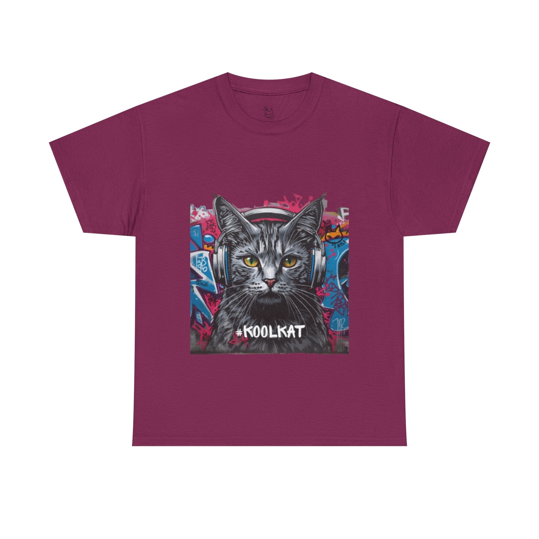 Kool Kat Graphic Tee - Stylish Unisex Heavy Cotton T-Shirt with a Cool Cat Design