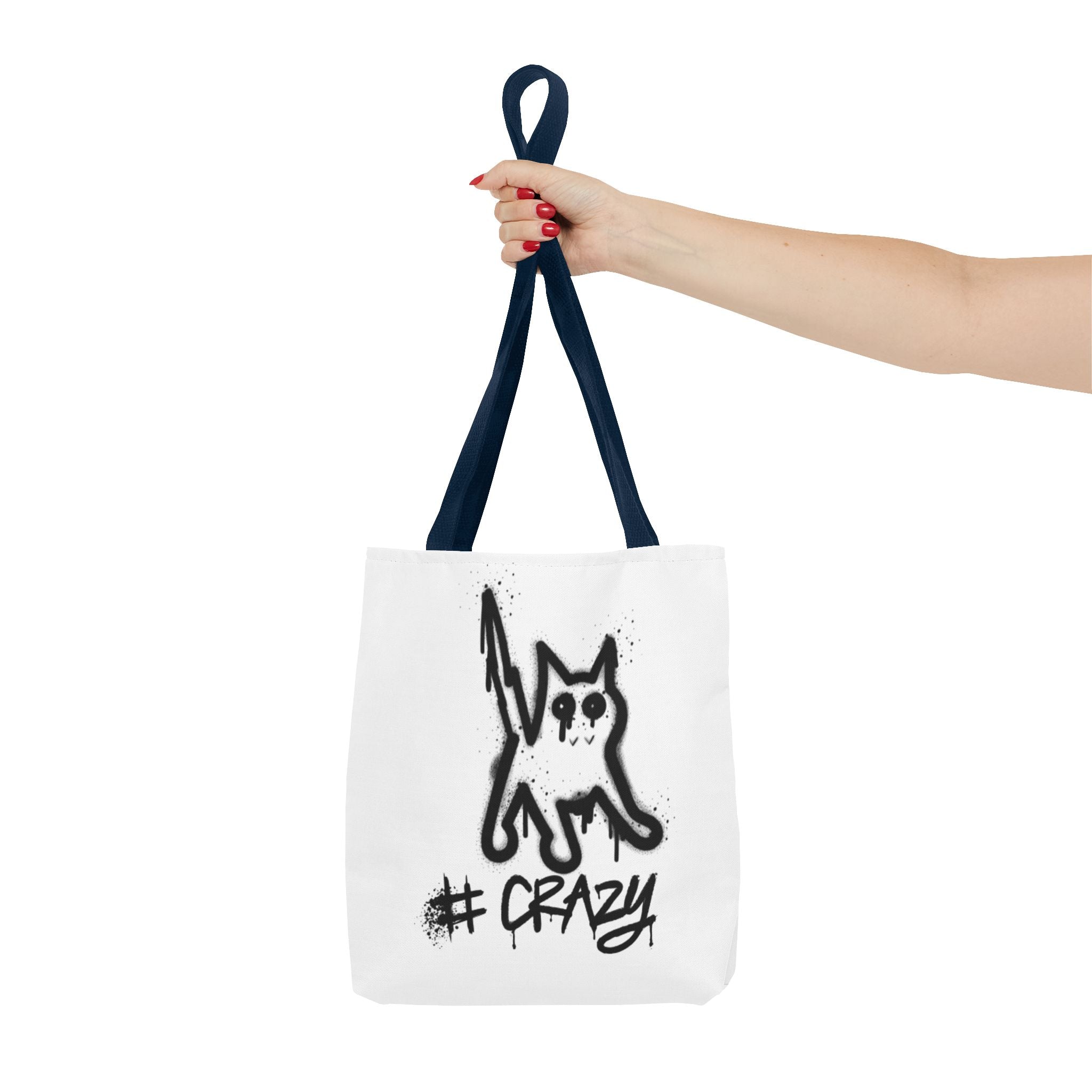 Crazy Cat Tote Bag - Whimsical AOP Design for Cat Lovers