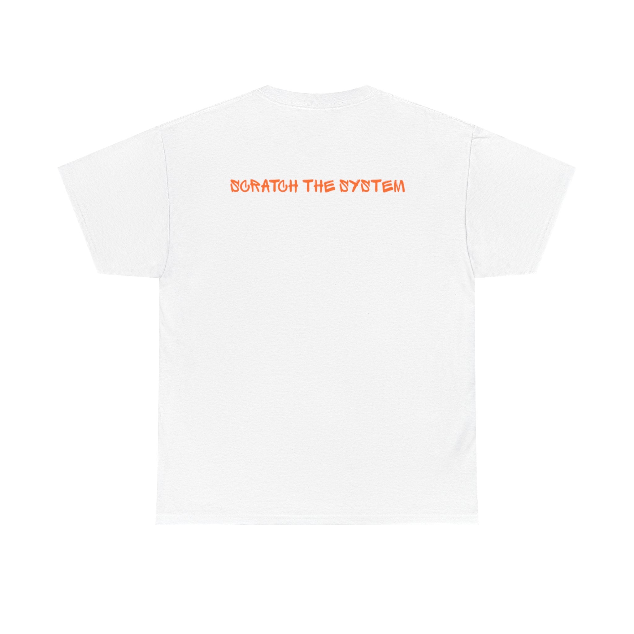 Cool Cat Unisex Heavy Cotton Tee - "Scratch the System" Graphic Tee