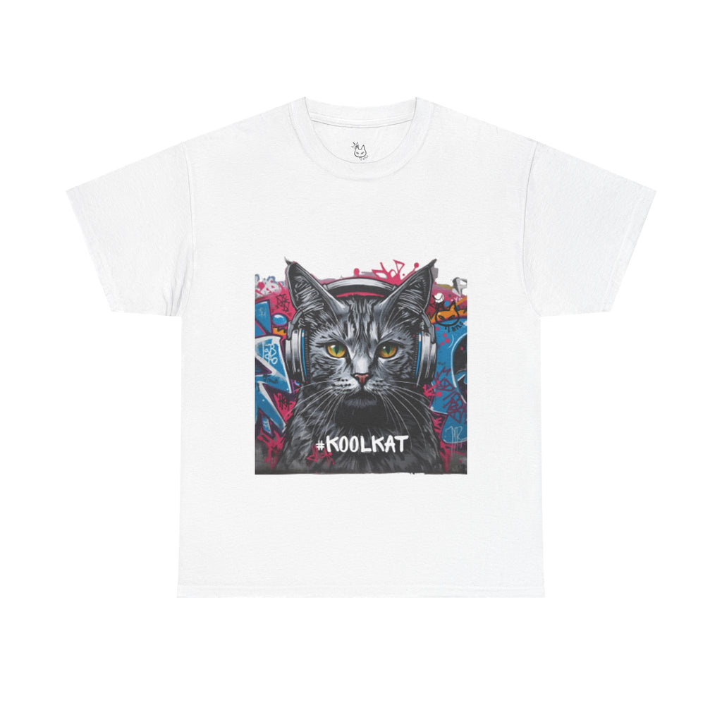 Kool Kat Graphic Tee - Stylish Unisex Heavy Cotton T-Shirt with a Cool Cat Design
